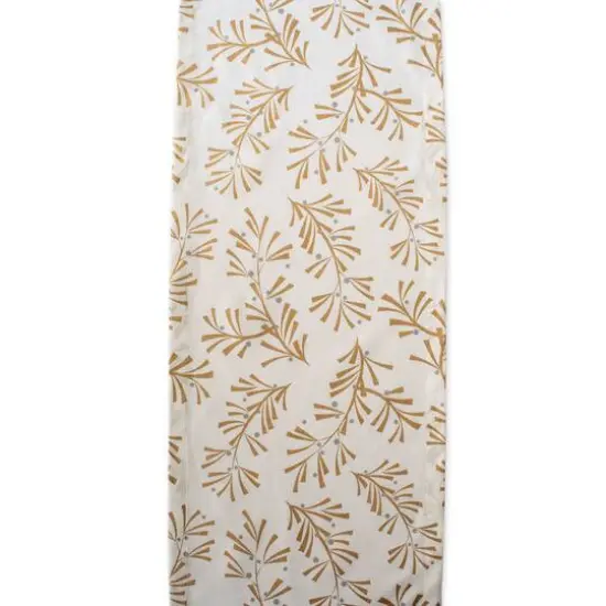 DII&reg; 72" Metallic Holly Leaves Table Runner {5}