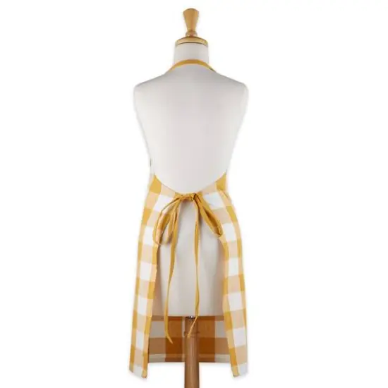 DII&reg; Buffalo Check Chef Apron Honey Gold {7}