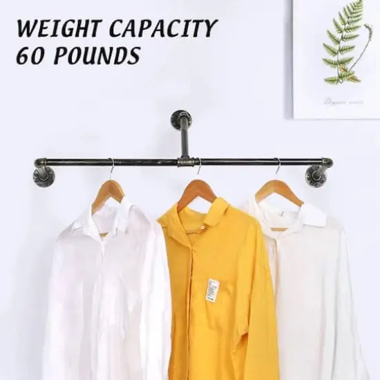 33" Wall Mounted Clothes Rack Bronze {8}