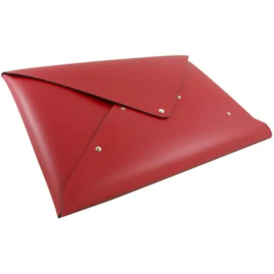 JAM Paper Red Legal Size Italian Leather Portfolio with Snap Closure {4}