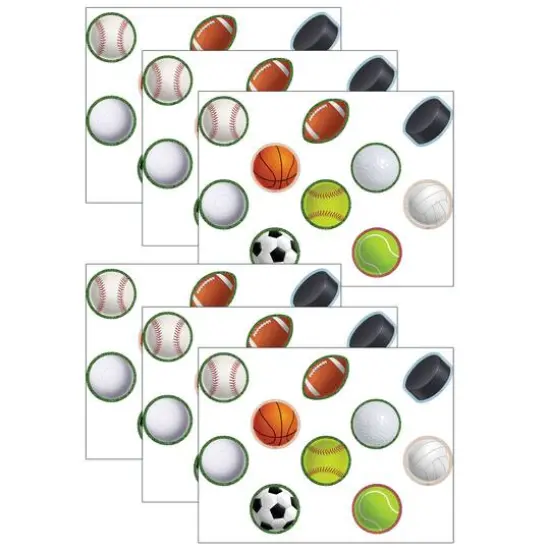 Teacher Created Resources Mini Sports Accents, 6 Packs of 36 {1}