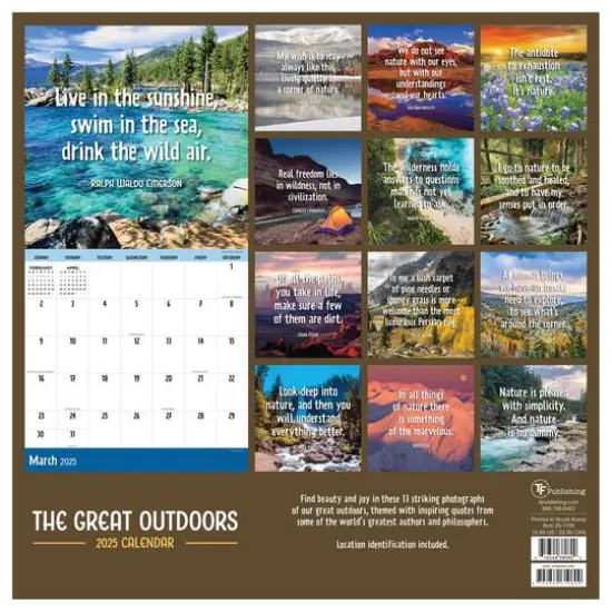 TF Publishing 2025 Great Outdoors Wall Calendar {3}