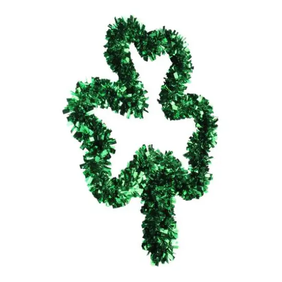 17" St. Patrick's Day Irish Tinsel Shamrock Window Silhouette Decoration {3}