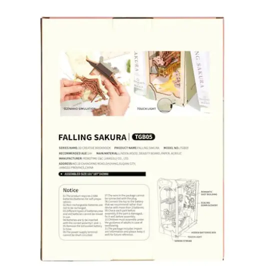 Rolife&reg; Falling Sakura DIY Book Nook Shelf Insert Kit {10}