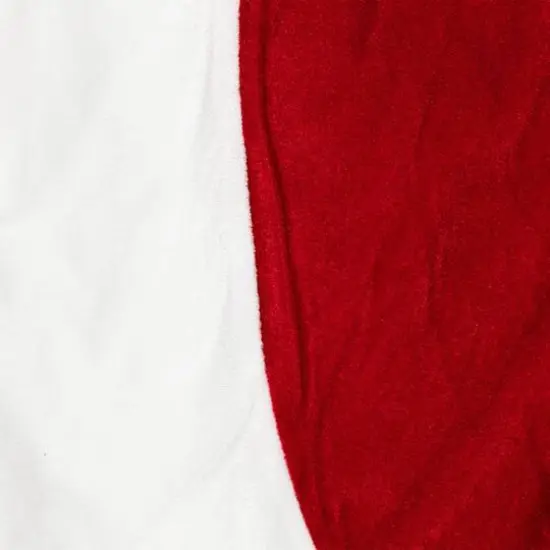 5ft. Red & White Velvet Christmas Tree Skirt {7}