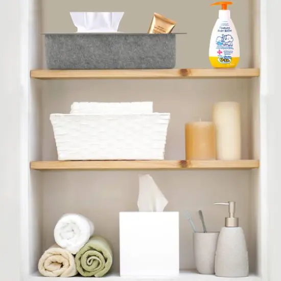 Welaxy Felt Adjustable 4 Slot Drawer Organizer Bin Gray {8}