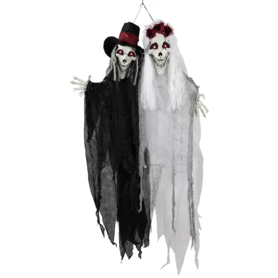 47" Lit Vampire Couple with Sound Halloween Decoration  {1}