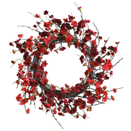24" Plum Blossom Wreath {1}
