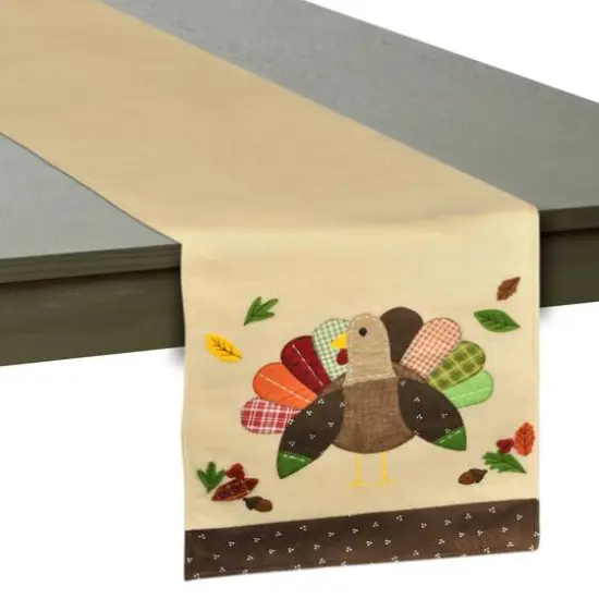 DII&reg; 64" Embroidered Turkey Table Runner {5}