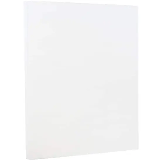 JAM Paper Strathmore Bright White 8.5" x 11" Cardstock, 50 Sheets {1}