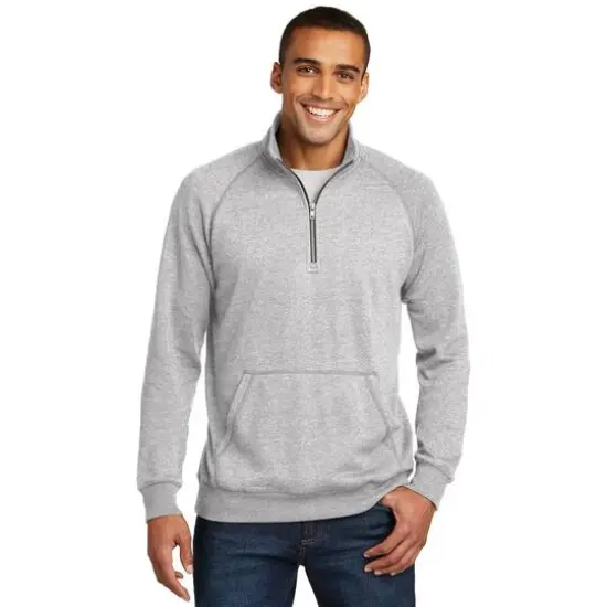 District&reg; 1/4 Zip Lightweight Fleece Heathered Grey {4}