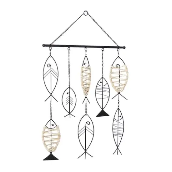 Black Metal Coastal Wall Decor, 31" x 21" x 1" {3}