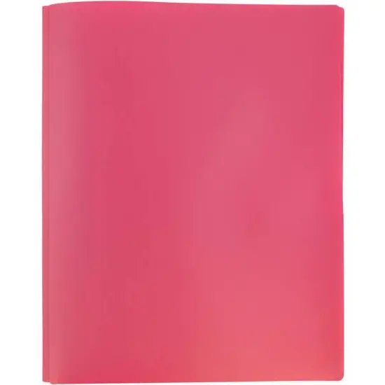 JAM Paper 9.5" x 11" Plastic 2 Pocket School POP Folders with Clasps, 6ct. Fuchsia Hot Pink {7}