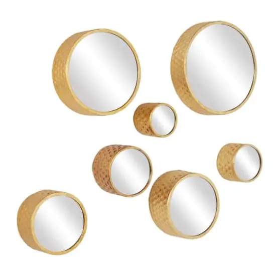 CosmoLiving by Cosmopolitan Gold Metal Glam Wall Mirrors Set {3}