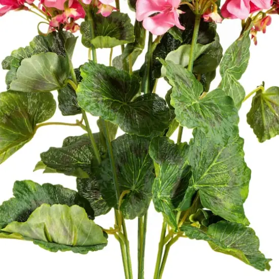 Artificial Coral Geranium Bush {5}