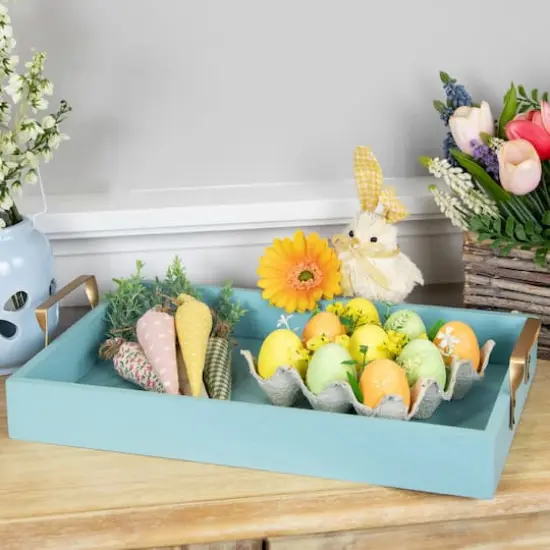 6.25" Glittered Easter Eggs with Carton Decoration {3}