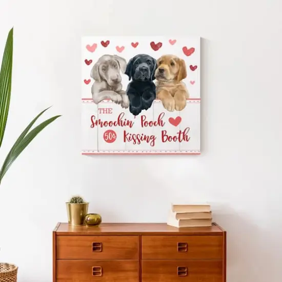 Smoochin Pooch Booth 20" x 20" Canvas Wall Art {5}