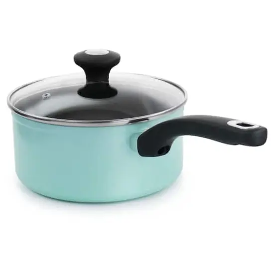 Martha Stewart Everyday Turquoise 3qt. Aluminum Saucepan with Lid {6}