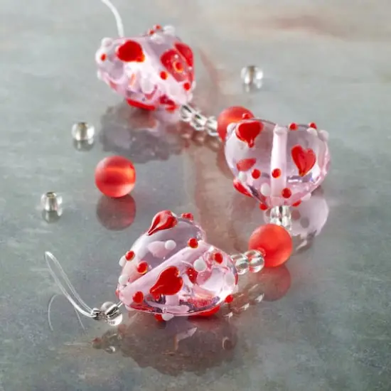 Red Lampwork Glass Heart Beads, 19mm by Bead Landing&trade; {3}