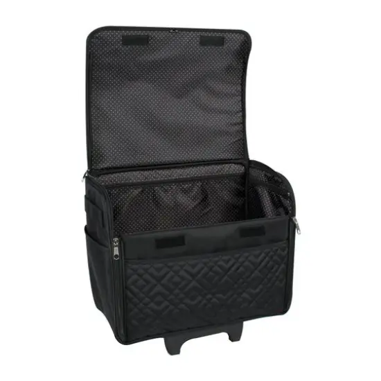 Everything Mary Black Rolling Sewing Machine Tote {4}