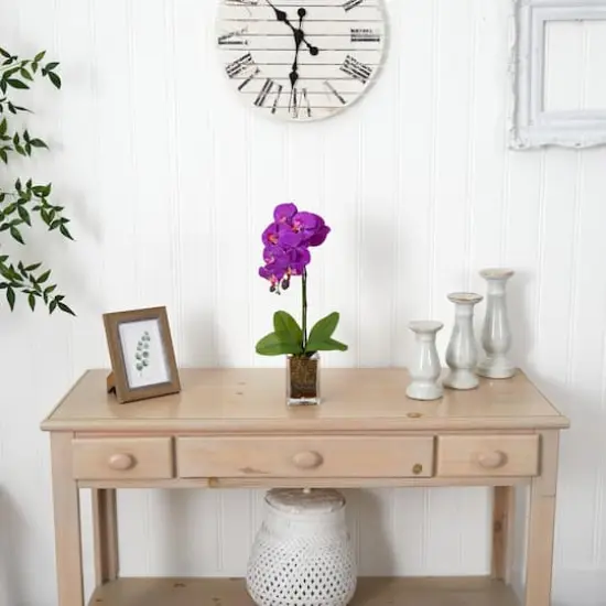 24" Purple Moth Orchid Arrangement in Vase {3}