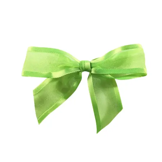 JAM Paper 7/8" Sheer Satin Edge Twist Tie Bows, 100ct. Citrus {1}