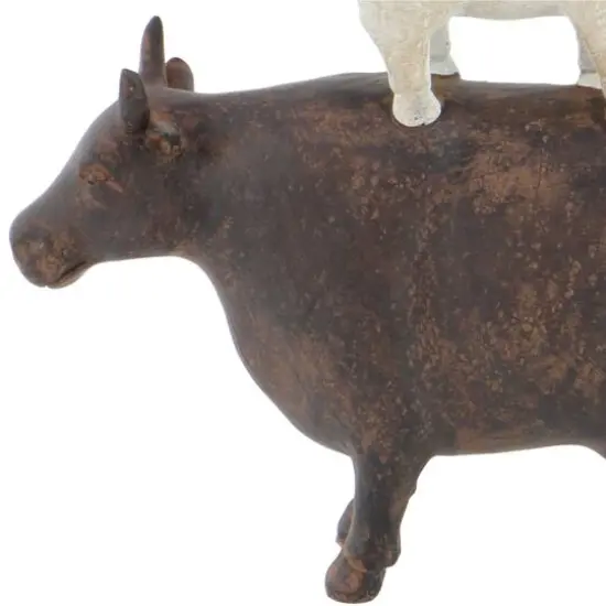 14" Brown Farmhouse Animal Sculpture {6}