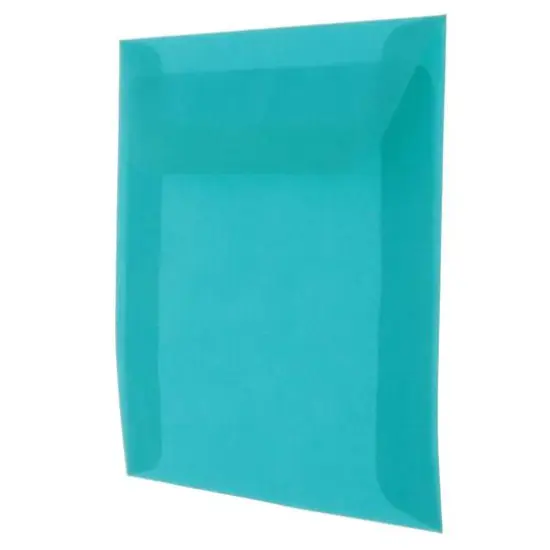 JAM Paper 8.5" x 8.5" Translucent Vellum Invitation Envelopes, 25ct. Aqua Blue {4}