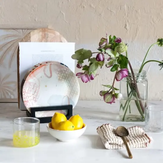 Hello Honey&reg; 8.5" Abstract Elegance Stoneware Plate Set {3}