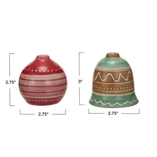 Hello Honey&reg; Hand-Painted Wax Relief Ornament & Bell Stoneware Salt & Pepper Shaker Set {5}