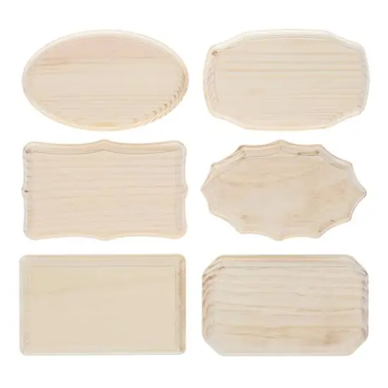 Good Wood by Leisure Arts 3" x 5" Mixed Wood Plaques, 72ct. {1}