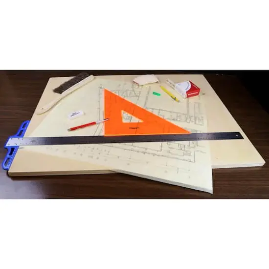 Pro Art&reg; 12" Fluorescent 45/90 Triangle With Finger Lift {4}