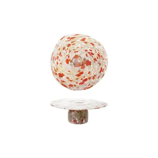 Hello Honey Confetti Glass Pedestal, Orange/Pink/Yellow {1}