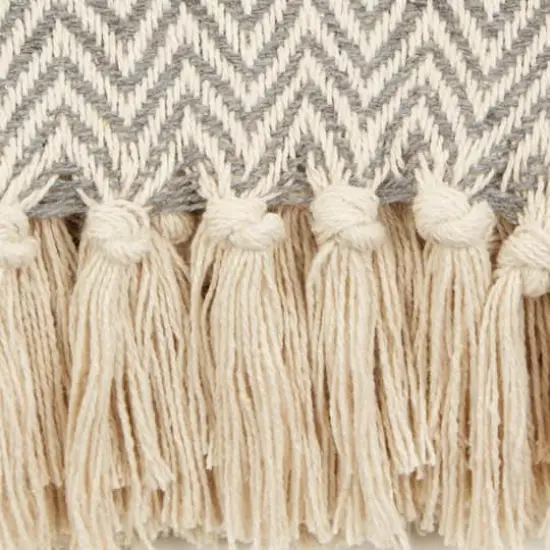 DII&reg; Handloom Chevron Throw Gray {5}