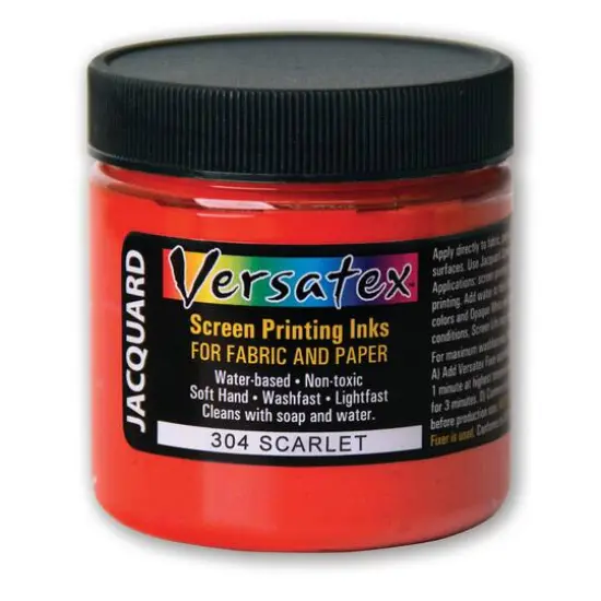 Jacquard Versatex Screen Printing Ink, 4oz. 304 Scarlet {1}