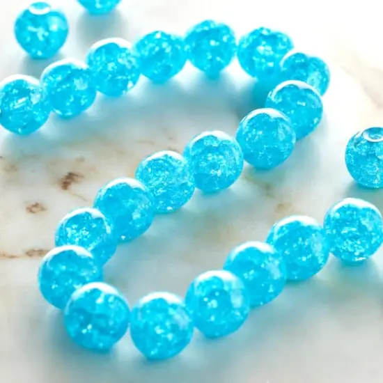 Blue Crackled Quartz Round Beads, 8mm by Bead Landing&trade; {3}