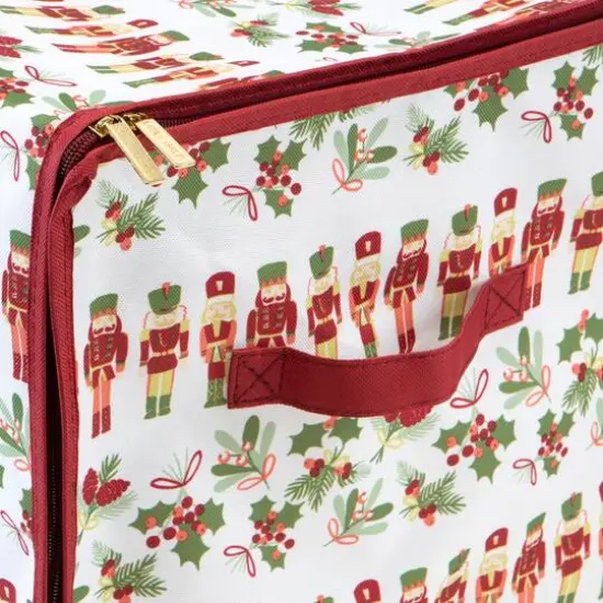 Laura Ashley Nutcracker Print Stackable Christmas Ornament Storage Box {7}