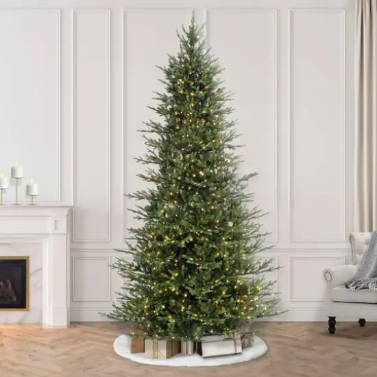 9ft. Pre-Lit Slim Balsam Fir Artificial Christmas Tree, Clear Lights {4}