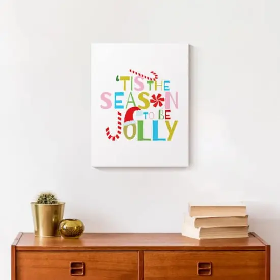 Tis the Season to be Jolly 11x14 Canvas Wall Art {5}
