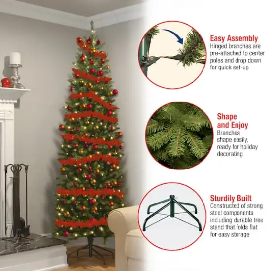 6ft. Unlit Kingswood&reg; Fir Pencil Artificial Christmas Tree {8}