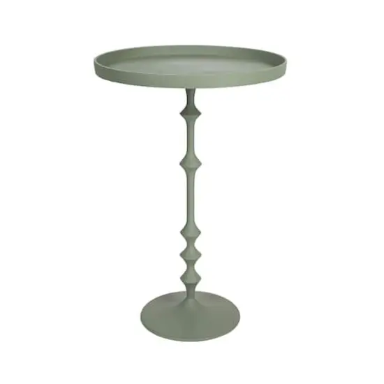 Hello Honey&reg; 22.5" Sculptural Metal Side Table Sage Green {1}
