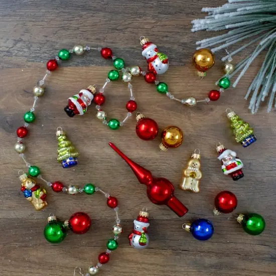 Tree Topper, Beaded Garland and Ornament Set {9}