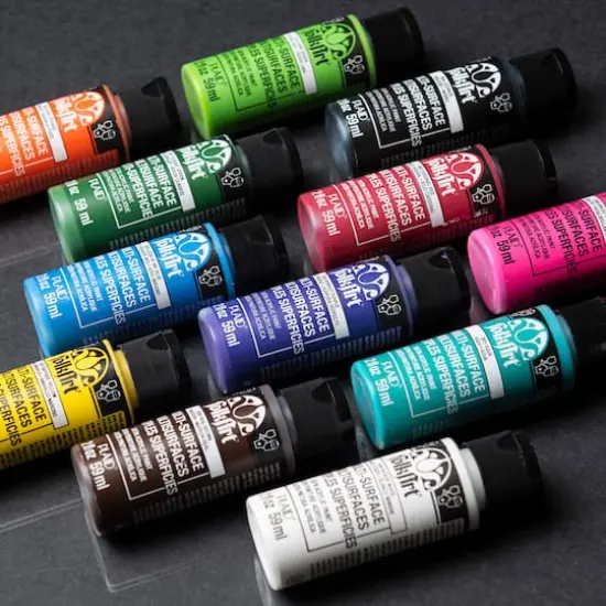 FolkArt&reg; Satin Acrylic Craft Paint 12 Color Set {11}