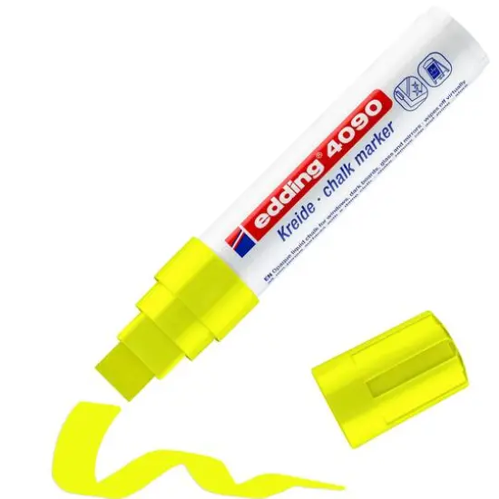 edding&reg; 4090 Jumbo Chalk Marker Neon Yellow {6}