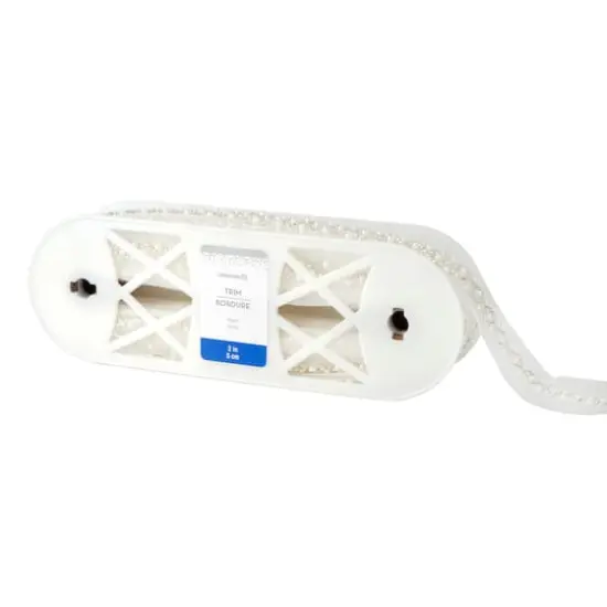 2" White Crisscross Pearls Sheer Ribbon by Celebrate It&reg; {4}