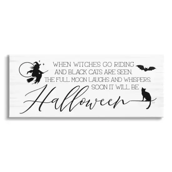 Stupell Industries Halloween Season Phrase Canvas Wall Art {1}
