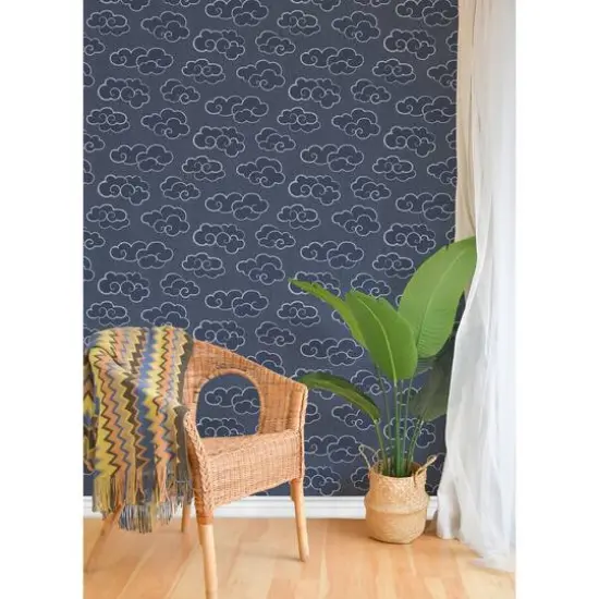 NuWallpaper Alto Navy Peel & Stick Wallpaper {3}