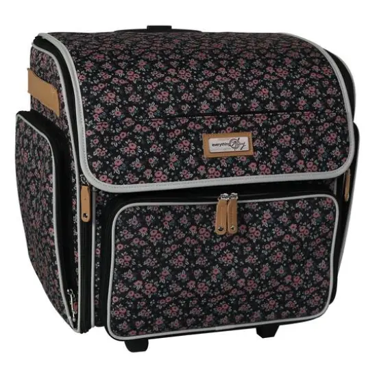 Everything Mary Floral Deluxe Collapsible Rolling Craft Bag {3}