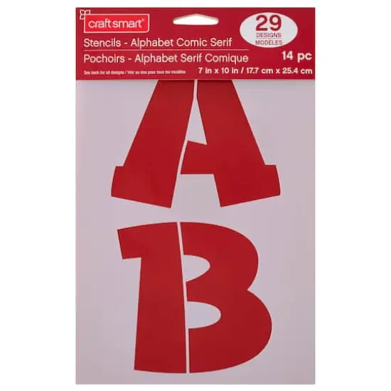4.5" Comic Serif Alphabet Stencils by Craft Smart&reg; {3}