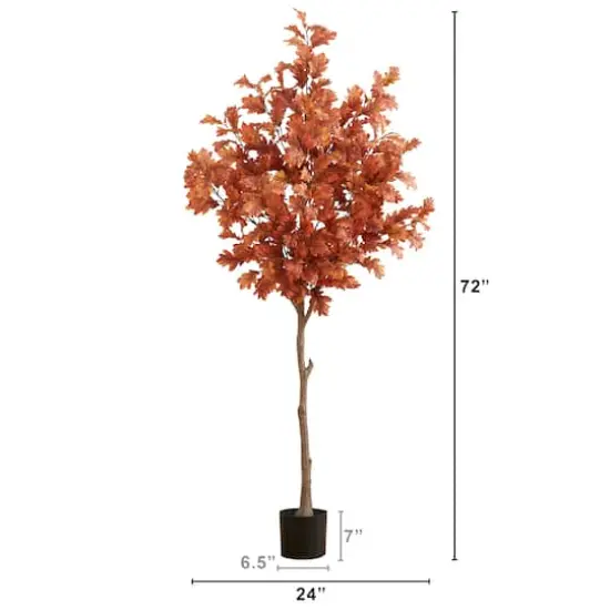 6ft. Autumn Oak Artificial Fall Tree {3}